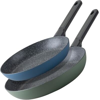 FACKELMANN Balance 2-teiliges Pfannen-Set, 24/28 cm, aus recyceltem Aluminium mit Keramik-Antihaftbeschichtung, geeignet für alle Herdarten, einschließlich Induktion FACKELMANN Balance 2-teiliges Pfannen-Set, 24/28 cm, aus recyceltem Aluminium mit Keramik-Antihaftbeschichtung, geeignet für alle Herdarten, einschließlich Induktion
