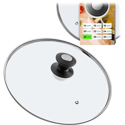 KADAX - Glass Lid 26cm - 26 cm - Hitzebeständig - Deckel KADAX - Glass Lid 26cm - 26 cm - Hitzebeständig - Deckel