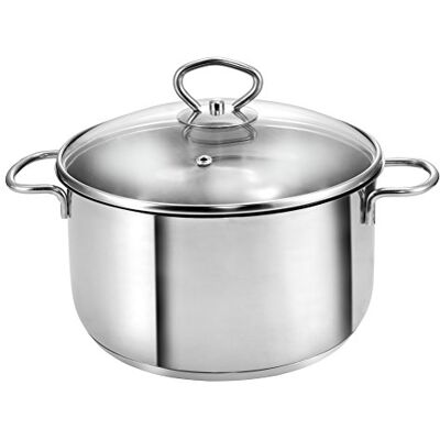 Kopf Fleischtopf Merkur (Topf Ø 20 cm) 2,5 Liter Kochtopf aus Edelstahl mit Literskala Kopf Fleischtopf Merkur (Topf Ø 20 cm) 2,5 Liter Kochtopf aus Edelstahl mit Literskala