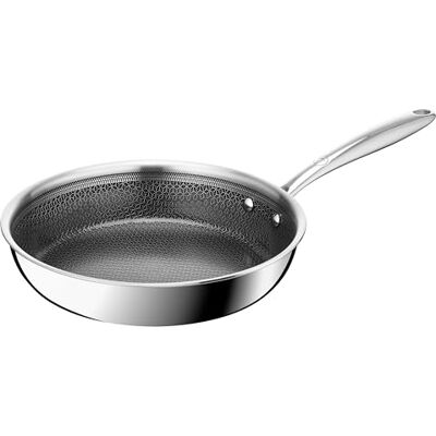 Tefal Master Mesh Keramik-Bratpfanne, 24 cm, HybridMesh-Technologie, kratzfeste Oberfläche, ultimatives Anbraten, einfaches Lösen, tiefe Form, für alle Herdarten, Edelstahl, E5330404 Tefal Master Mesh Keramik-Bratpfanne, 24 cm, HybridMesh-Technologie, kratzfeste Oberfläche, ultimatives Anbraten, einfaches Lösen, tiefe Form, für alle Herdarten, Edelstahl, E5330404