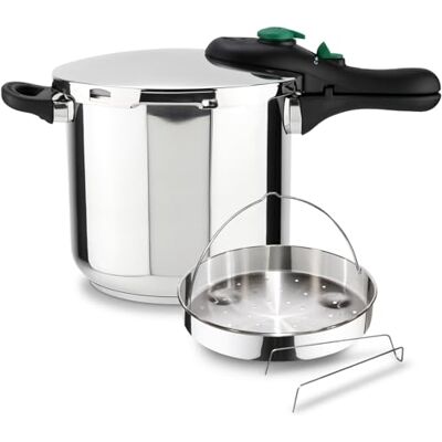 Magefesa DYNAMIC – Schnellkochtopf 7.5L + Korb, Edelstahl 18/10, Energieeffizient, Für alle Herdarten, Induktion Magefesa DYNAMIC – Schnellkochtopf 7.5L + Korb, Edelstahl 18/10, Energieeffizient, Für alle Herdarten, Induktion