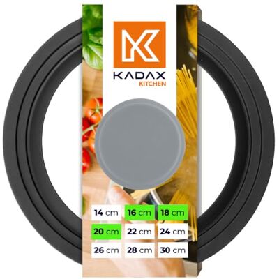 KADAX Universaldeckel 16/18/20 cm, Universal Deckel für Töpfe & Pfannen Pfannendeckel, Glasdeckel mit Silikonrand und Dampfloch, Topfdeckel KADAX Universaldeckel 16/18/20 cm, Universal Deckel für Töpfe & Pfannen Pfannendeckel, Glasdeckel mit Silikonrand und Dampfloch, Topfdeckel