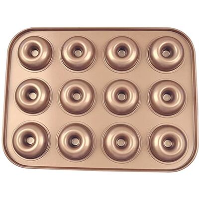 DUO 12 Löcher Kohlenstoffstahl Donut Pan Backtablett Kuchenform Brot Backformen Gebäck Machen Werkzeug Küchenzubehör DUO 12 Löcher Kohlenstoffstahl Donut Pan Backtablett Kuchenform Brot Backformen Gebäck Machen Werkzeug Küchenzubehör