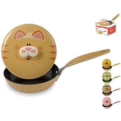 HOME Antihaft-Pfanne mit Deckel für Tiere, Sortiert, 16 cm HOME Antihaft-Pfanne mit Deckel für Tiere, Sortiert, 16 cm