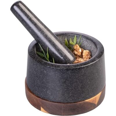 Rosenstein & Söhne Nuß-Mörser: Set mit Mörser und Stößel aus Granit und Holz, 14 cm (Moerser, Knoblauch, Reibe) Rosenstein & Söhne Nuß-Mörser: Set mit Mörser und Stößel aus Granit und Holz, 14 cm (Moerser, Knoblauch, Reibe)