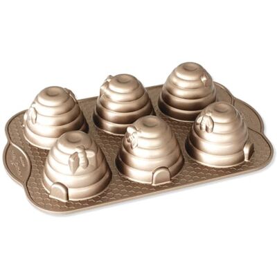 Nordic Ware 90777 Beehive Törtchen Pfanne, Aluminium, Gold Nordic Ware 90777 Beehive Törtchen Pfanne, Aluminium, Gold