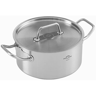 KUHN RIKON 37294 Montreux Kochtopf mit Deckel, induktionsgeeignet, spülmaschinengeeignet, Edelstahl, Silber, 3 Liter, 20 cm KUHN RIKON 37294 Montreux Kochtopf mit Deckel, induktionsgeeignet, spülmaschinengeeignet, Edelstahl, Silber, 3 Liter, 20 cm