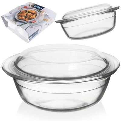 Orion Auflaufform Backform hitzebeständig 27x23x11,5 cm 2,2 L Glasbräter mit Deckel Orion Auflaufform Backform hitzebeständig 27x23x11,5 cm 2,2 L Glasbräter mit Deckel