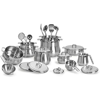 Barazzoni Zehnteiliges Topfset 25pz aus Edelstahl 18/10, hergestellt in Italien Barazzoni Zehnteiliges Topfset 25pz aus Edelstahl 18/10, hergestellt in Italien