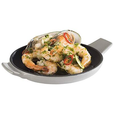 APS 88221 Servierpfännchen „Cast Iron Mini Gusseisen-Pfanne emailliert, 13 cm, Höhe: 2 cm, stapelbar, Backofen geeignet, Schale, Grau/Schwarz APS 88221 Servierpfännchen „Cast Iron Mini Gusseisen-Pfanne emailliert, 13 cm, Höhe: 2 cm, stapelbar, Backofen geeignet, Schale, Grau/Schwarz