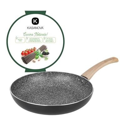 KASANOVA Bratpfanne aus schwarzem Stein cm26, Neutrum KASANOVA Bratpfanne aus schwarzem Stein cm26, Neutrum