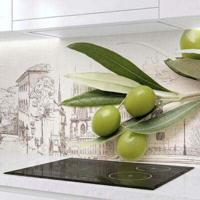 Rodnik Küchenrückwand robuste ABS-Kunststoff Platte Monolith in Deluxe Qualität, Direktdruck. MOTIVAUSWAHL (Grüne Oliven, 60x400 cm) Rodnik Küchenrückwand robuste ABS-Kunststoff Platte Monolith in Deluxe Qualität, Direktdruck. MOTIVAUSWAHL (Grüne Oliven, 60x400 cm)
