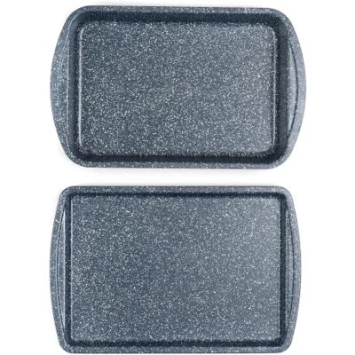 Russell Hobbs COMBO-5439 Nightfall Stone Antihaft-Backblech und Bräter, 38 cm, 2-teilig Russell Hobbs COMBO-5439 Nightfall Stone Antihaft-Backblech und Bräter, 38 cm, 2-teilig