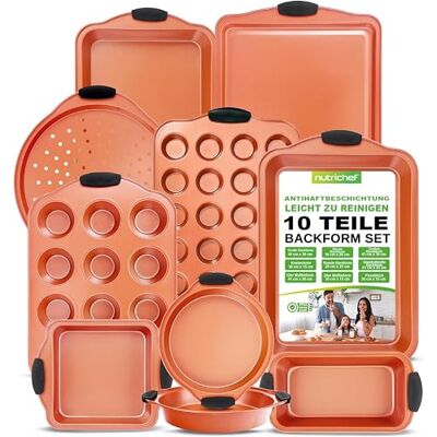Nutrichef Chef 10-teiliges Backset - Antihaft Carbonstahl Nutrichef Chef 10-teiliges Backset - Antihaft Carbonstahl
