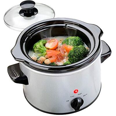 Rosenstein & Söhne Slow Cooker: Elektrischer Schongarer, Keramik-Gartopf, Glasdeckel, 1,4 Liter, 100 W (Elektrischer Kochtopf, Topf, Rice) Rosenstein & Söhne Slow Cooker: Elektrischer Schongarer, Keramik-Gartopf, Glasdeckel, 1,4 Liter, 100 W (Elektrischer Kochtopf, Topf, Rice)