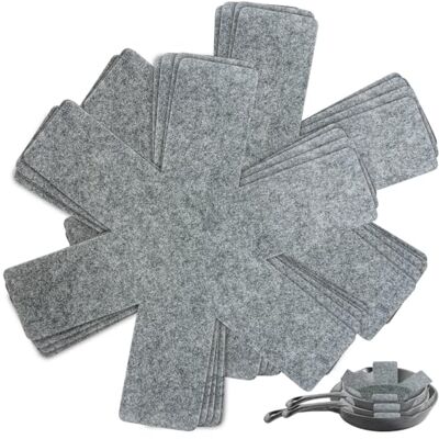 Rosenstein & Söhne Topfmatten: 10er-Set Pfannenschoner aus Filz, Ø 32 cm, waschbar, anthrazit (Pfannen-Schonmatten, Geschirrschutze) Rosenstein & Söhne Topfmatten: 10er-Set Pfannenschoner aus Filz, Ø 32 cm, waschbar, anthrazit (Pfannen-Schonmatten, Geschirrschutze)