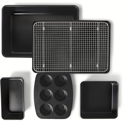 Amazon Antihaft-Backformen 6-Teiliges Set, Stapelbar, Spülmaschinen- und Ofenfest Amazon Antihaft-Backformen 6-Teiliges Set, Stapelbar, Spülmaschinen- und Ofenfest