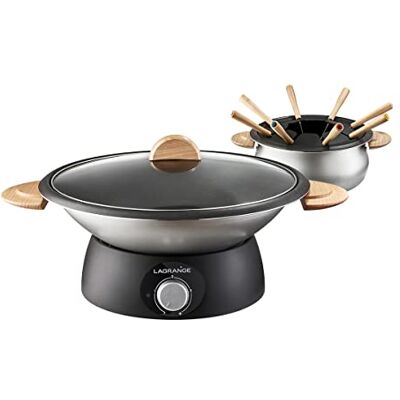 LAGRANGE 349019 Wok/Fondue, klassisches Holz, hell LAGRANGE 349019 Wok/Fondue, klassisches Holz, hell