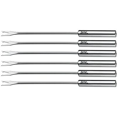 Spring 2690270606 Fondue-Gabeln 6 Stück, Edelstahl, silber, 1,6 x 12 x 27,2 cm Spring 2690270606 Fondue-Gabeln 6 Stück, Edelstahl, silber, 1,6 x 12 x 27,2 cm
