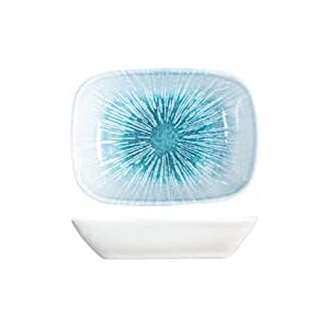 H-H Neptun Rectangulärer Porzellan-Teller - 14cm - Elegantes Design H-H Neptun Rectangulärer Porzellan-Teller - 14cm - Elegantes Design