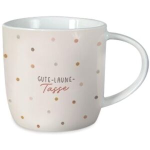 Grafik-Werkstatt Kaffeetasse mit Spruch 300 ml Porzellan Tasse Gute-Laune-Tasse, Beige Grafik-Werkstatt Kaffeetasse mit Spruch 300 ml Porzellan Tasse Gute-Laune-Tasse, Beige