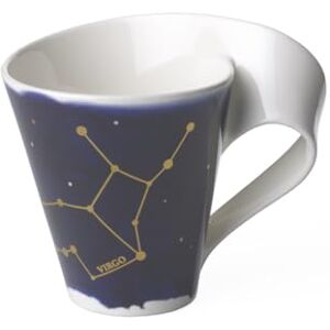 Villeroy & Boch Villeroy und Boch NewWave Stars Becher mit Henkel, formschöne Tasse mit Jungfrau-Motiv, Premium Porzellan, spülmaschinengeeignet, weiß/blau, 300 ml Villeroy & Boch Villeroy und Boch NewWave Stars Becher mit Henkel, formschöne Tasse mit Jungfrau-Motiv, Premium Porzellan, spülmaschinengeeignet, weiß/blau, 300 ml