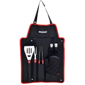 BigBuy Home Bergner BBQ Küchenutensilien-Set, Edelstahl, silberfarben, 7 Stück BigBuy Home Bergner BBQ Küchenutensilien-Set, Edelstahl, silberfarben, 7 Stück