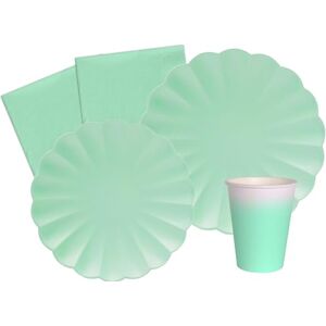 Ciao Kit Party Geschirr - Mintgrün - 44 Stück - Für 8 Personen Ciao Kit Party Geschirr - Mintgrün - 44 Stück - Für 8 Personen