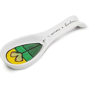 Egan Löffelablage Kollektion Brot Liebe und Fantasie. Gegenstand aus Porzellan in Grün und Weiß. Maße: 3,5 x 7,5 x 21,5 cm. Die Referenz ist PAF11T/V Egan Löffelablage Kollektion Brot Liebe und Fantasie. Gegenstand aus Porzellan in Grün und Weiß. Maße: 3,5 x 7,5 x 21,5 cm. Die Referenz ist PAF11T/V