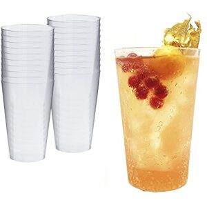 Silverkitchen 20x Kunststoff Becher 400ml klar Plastikbecher, Mehrweg, Bruchsicher, Hartplastik, Made In Germany Silverkitchen 20x Kunststoff Becher 400ml klar Plastikbecher, Mehrweg, Bruchsicher, Hartplastik, Made In Germany