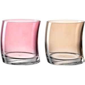 LEONARDO HOME Swing Wasserglas 12er Set, spülmaschinenfeste Trink-Gläser Set, Saftglas in geschwungener Form, rot/beige, 250ml, 70701 LEONARDO HOME Swing Wasserglas 12er Set, spülmaschinenfeste Trink-Gläser Set, Saftglas in geschwungener Form, rot/beige, 250ml, 70701
