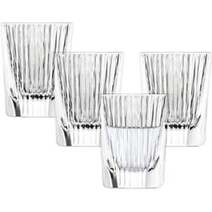Schott Zwiesel Schnapsglas Fave (4er-Set), modernes Glas für Liquöre und Schnaps mit Rillen-Relieff und Cut Outs, spülmaschinenfeste Kristallgläser (Art.-Nr. 124302), Kristall Schott Zwiesel Schnapsglas Fave (4er-Set), modernes Glas für Liquöre und Schnaps mit Rillen-Relieff und Cut Outs, spülmaschinenfeste Kristallgläser (Art.-Nr. 124302), Kristall
