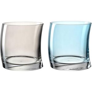 LEONARDO HOME Swing Wasserglas 12er Set, spülmaschinenfeste Trink-Gläser Set, Saftglas in geschwungener Form, grau/blau, 250ml, 70702 LEONARDO HOME Swing Wasserglas 12er Set, spülmaschinenfeste Trink-Gläser Set, Saftglas in geschwungener Form, grau/blau, 250ml, 70702