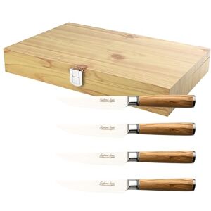 Katana Saya Olivewood 4-teiliges Steakmesser-Set - Steak Messer Set Katana Saya Olivewood 4-teiliges Steakmesser-Set - Steak Messer Set
