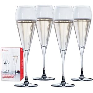 Spiegelau Champagner Gläser 252 ml, 4 Stück, Willsberger Anniversary, 1416175, Sektgläser aus Kristallglas, Champagnergläser spülmaschinenfest Spiegelau Champagner Gläser 252 ml, 4 Stück, Willsberger Anniversary, 1416175, Sektgläser aus Kristallglas, Champagnergläser spülmaschinenfest