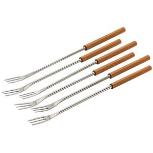 KUHN RIKON Käsefonduegabeln Kirschholz 6-teilig, Wood, Silber/Holzfarbe KUHN RIKON Käsefonduegabeln Kirschholz 6-teilig, Wood, Silber/Holzfarbe