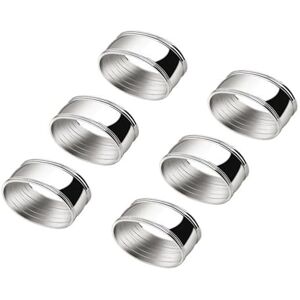 Bredemeijer Stoffserviettenring oval 6er-Set 5,5x4,2cm versilbert, Silber Bredemeijer Stoffserviettenring oval 6er-Set 5,5x4,2cm versilbert, Silber