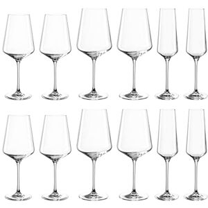 Leonardo Puccini Glas 12er Set, Weißwein-, Rotwein- und Sekt-Gläser, spülmaschinenfeste Kelch-Gläser, Sekt- und Weingläser-Set, 069525 Leonardo Puccini Glas 12er Set, Weißwein-, Rotwein- und Sekt-Gläser, spülmaschinenfeste Kelch-Gläser, Sekt- und Weingläser-Set, 069525