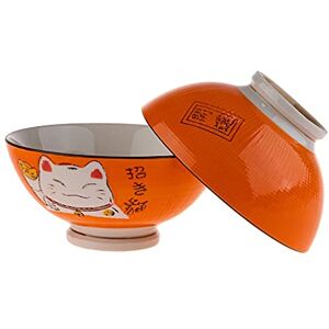 Lachineuse Modell - 2 Suppen- oder Ramenschüsseln - Orange Lachineuse Modell - 2 Suppen- oder Ramenschüsseln - Orange