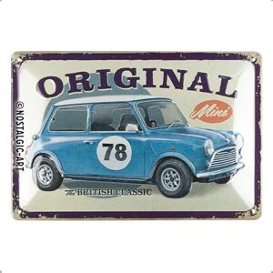ART Retro Blechschild, 20 x 30 cm, Mini – The British Classic – Geschenk-Idee für Mini Cooper Fans, Original Lizenzprodukt (OLP), aus Metall, Vintage Design, Blechschilder Sprüche ART Retro Blechschild, 20 x 30 cm, Mini – The British Classic – Geschenk-Idee für Mini Cooper Fans, Original Lizenzprodukt (OLP), aus Metall, Vintage Design, Blechschilder Sprüche