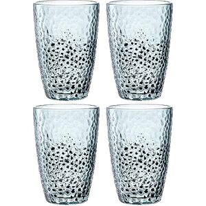 LEONARDO HOME Matera Gläser Set 4-teilig Becher aus hochwertigem Glas in Hammerschlagoptik Inhalt 340 ml Handarbeit Spülmaschinenfest, robust 4er Set in blau, 024384 LEONARDO HOME Matera Gläser Set 4-teilig Becher aus hochwertigem Glas in Hammerschlagoptik Inhalt 340 ml Handarbeit Spülmaschinenfest, robust 4er Set in blau, 024384