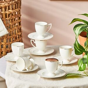 KARACA Boyoz 6 Personen Kaffeetassen-Set 85 ml, Coffee Tassen, Kaffe-service, Einzigartiges Design, Ambiente Sorgt KARACA Boyoz 6 Personen Kaffeetassen-Set 85 ml, Coffee Tassen, Kaffe-service, Einzigartiges Design, Ambiente Sorgt