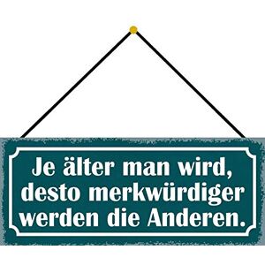 Schatzmix Spruch Ja älter Man Wird, desto Metallschild 27x10 Deko mit Kordel Blechschild, Blech, Mehrfarbig, 27x10 cm Schatzmix Spruch Ja älter Man Wird, desto Metallschild 27x10 Deko mit Kordel Blechschild, Blech, Mehrfarbig, 27x10 cm