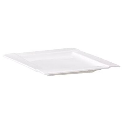 AMBITION Teller quadratisch weiß 25 x 25 cm aus Porzellan Flacher Essteller Servierplatte stapelbar Kubiko AMBITION Teller quadratisch weiß 25 x 25 cm aus Porzellan Flacher Essteller Servierplatte stapelbar Kubiko
