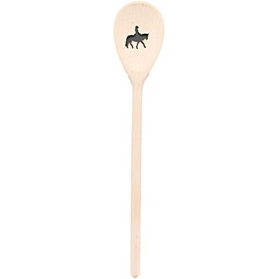 Teemando ®, Kochlöffel aus Holz mit Motiv Reiter, extra stabil, Naturprodukt: handgefertigt, unbehandelt, Rührlöffel aus Buche, oval 30 cm, das besondere Geschenk Teemando ®, Kochlöffel aus Holz mit Motiv Reiter, extra stabil, Naturprodukt: handgefertigt, unbehandelt, Rührlöffel aus Buche, oval 30 cm, das besondere Geschenk