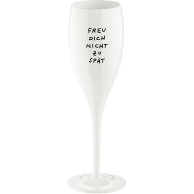 Koziol Glas mit Spruch CHEERS No. 1, bruchsicheres und stoßfestes Sektglas, aus thermoplastischem Material, isoliert 4x besser als Glas, 100 ml, 1 Stück Koziol Glas mit Spruch CHEERS No. 1, bruchsicheres und stoßfestes Sektglas, aus thermoplastischem Material, isoliert 4x besser als Glas, 100 ml, 1 Stück