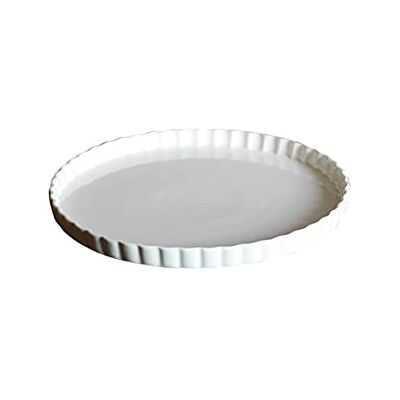 Schillerbach Tortenplatte rund Servierplatte Porzellan weiß Kuchenplatte ca. 22,5 cm Schillerbach Tortenplatte rund Servierplatte Porzellan weiß Kuchenplatte ca. 22,5 cm