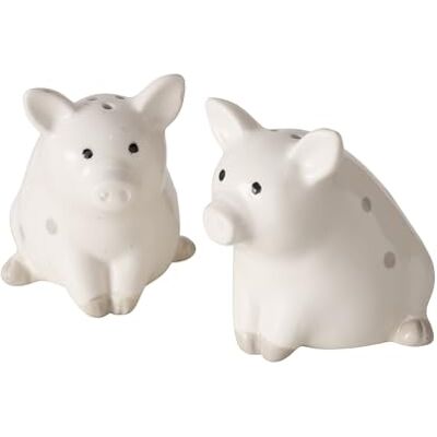 BOLTZE Streuer Lucky (2 TLG., Farbe Weiß, aus Porzellan, LxBxH: 6 x 7 x 7 cm, Form Schwein, Füllmenge 50 ml, Spülmaschinenfest, Salz- & Pfefferstreuer, Gewürzstreuer) 2061040 BOLTZE Streuer Lucky (2 TLG., Farbe Weiß, aus Porzellan, LxBxH: 6 x 7 x 7 cm, Form Schwein, Füllmenge 50 ml, Spülmaschinenfest, Salz- & Pfefferstreuer, Gewürzstreuer) 2061040