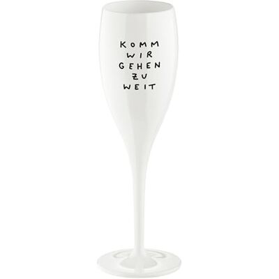 Koziol Glas mit Spruch CHEERS No. 1, bruchsicheres und stoßfestes Sektglas, aus thermoplastischem Material, isoliert 4x besser als Glas, 100 ml, 1 Stück Koziol Glas mit Spruch CHEERS No. 1, bruchsicheres und stoßfestes Sektglas, aus thermoplastischem Material, isoliert 4x besser als Glas, 100 ml, 1 Stück