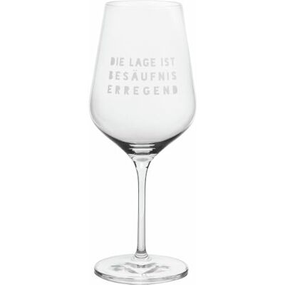 Räder Weinglas "Die Lage ist besäufniserregend Räder Weinglas "Die Lage ist besäufniserregend